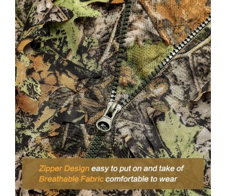 Ghillie Suit 3D Leafy Camo Hunting Suits, Woodland Gilly Suits Gillies Suits for Men, Leaf Camouflage Hunting Suits