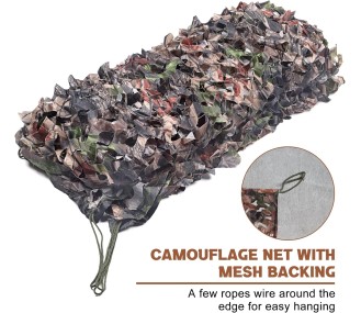 Camo Netting Camouflage Netting Hunting Blind Camo Net Camouflage Nets Military Surplus for Shooting Party Decoration Photograph Car Cover Sunshade(2*3m, Maple Leaf)