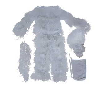 Snow Ghillie Suit White Camo Suit Hunting Camo Suit Set for Man, Hunters, Snipers